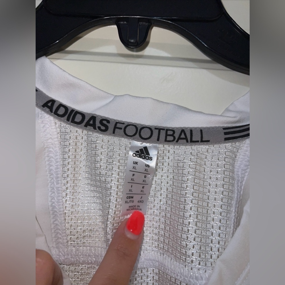 Adidas woven A1 practice jersey football white men xl new - Picture 4 of 7